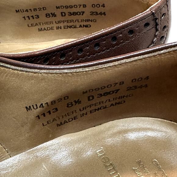 NEW HEELS Crockett & Jones x Polo Ralph Lauren Oxford Bal Wingtip England 8.5 main image 9
